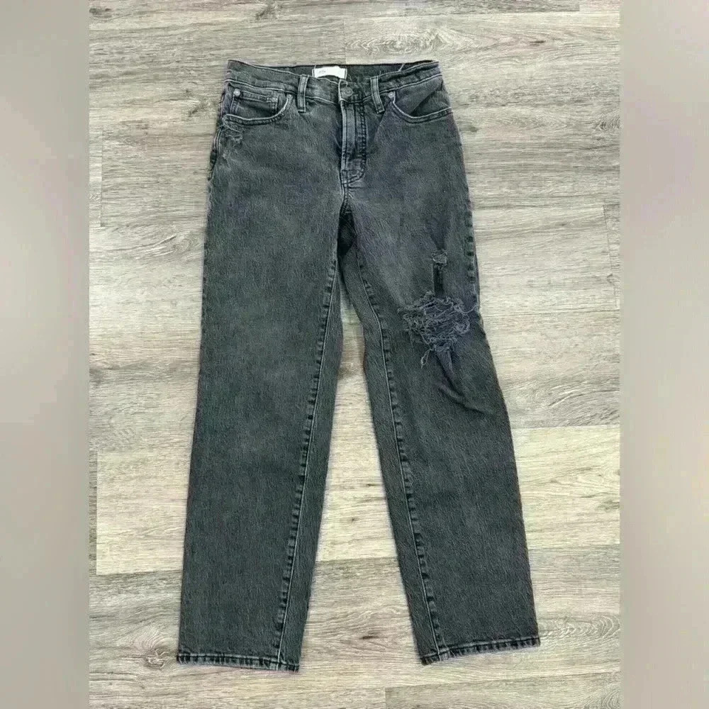 Madewell The Mid-Rise Perfect Vintage Straight Ripped Edition Size 27 - Picture 5 of 7